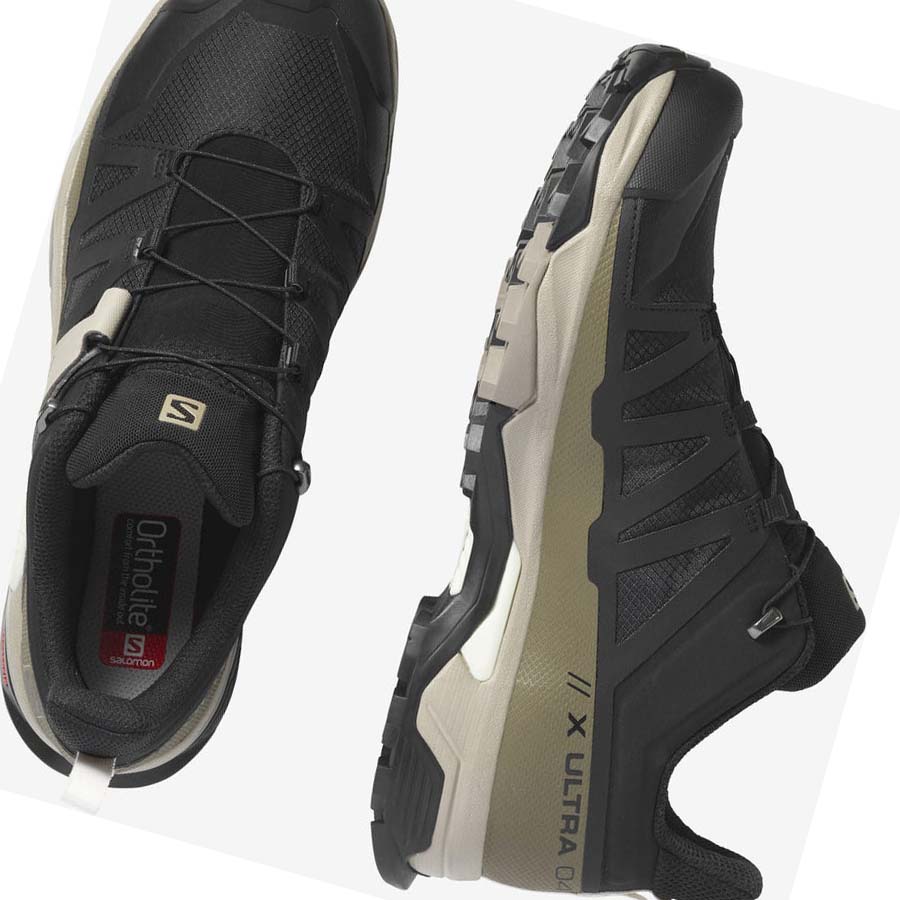 Salomon X ULTRA 4 GORE-TEX Túracipő Férfi Szürke Fekete Zöld | HU 2035VRW